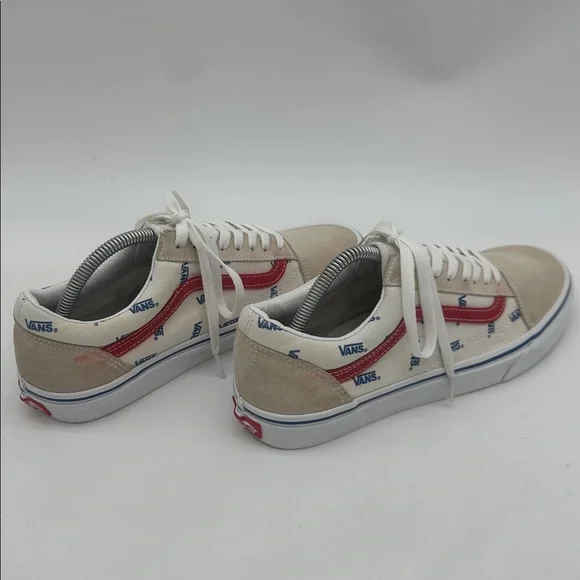 Vans Unisex Old Skool Cream White Low Top Sneakers Men Size 9.5 Womens Size 11.0 - Picture 11 of 14